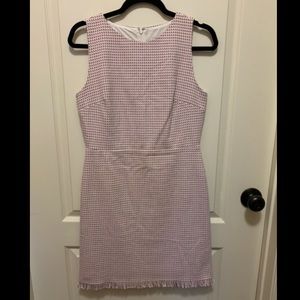 NWOT Loft Pink Tweed Dress with Fraying